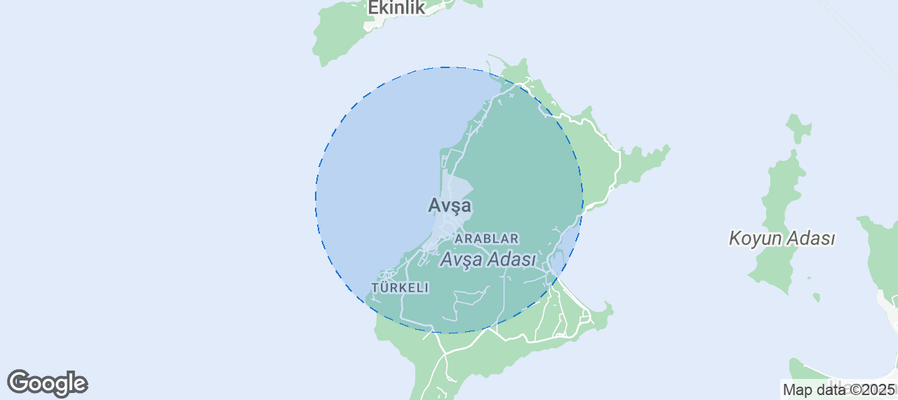 Map of Airbnb listings in Avşa