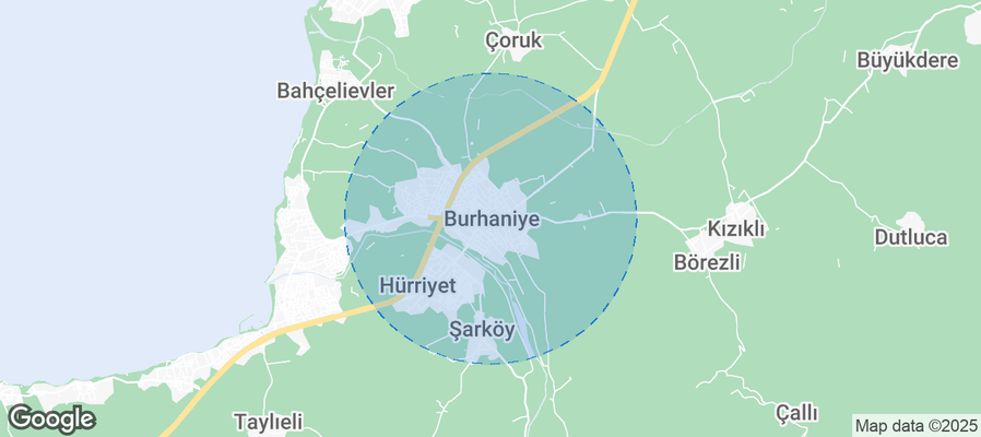 Map of Airbnb listings in Burhaniye