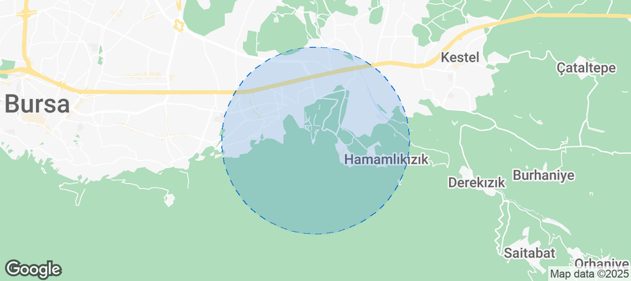 Map of Airbnb listings in Yıldırım