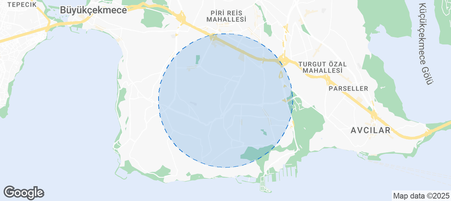 Map of Airbnb listings in Beylikdüzü