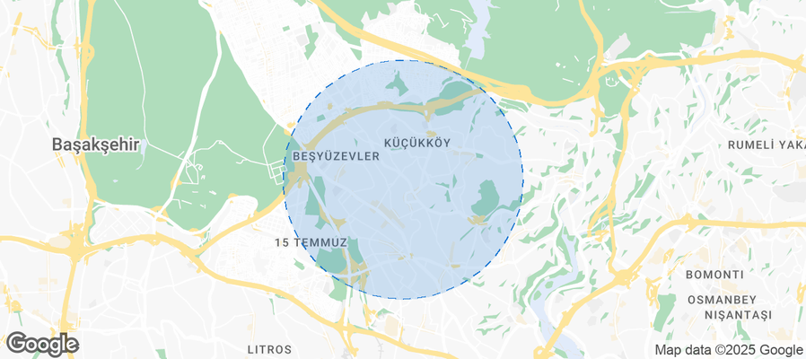 Map of Airbnb listings in Gaziosmanpaşa