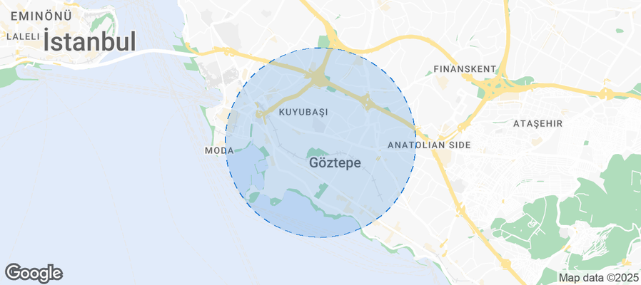 Map of Airbnb listings in Kadıköy