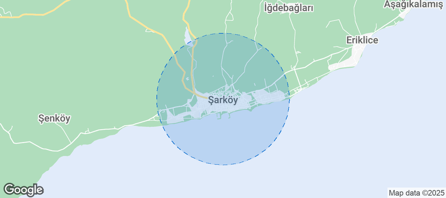 Map of Airbnb listings in Şarköy