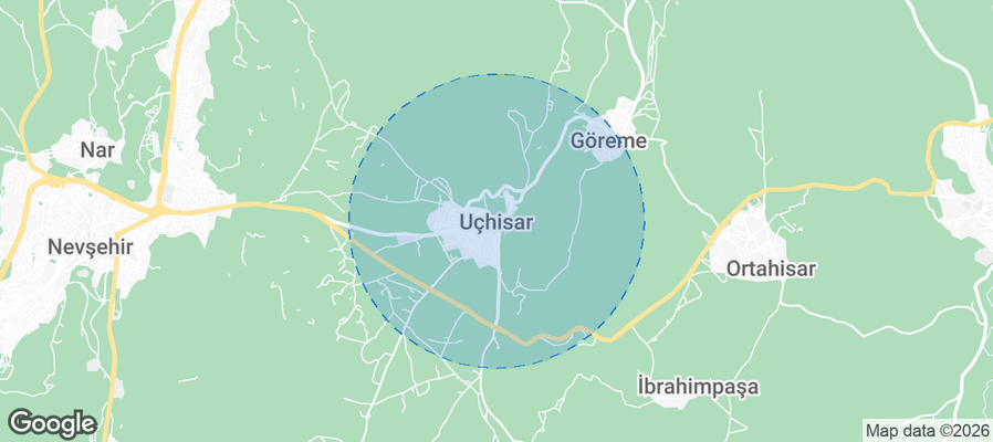 Uçhisar Airbnb map