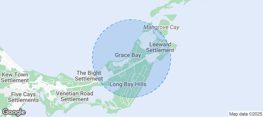 Map of Airbnb listings in Grace Bay