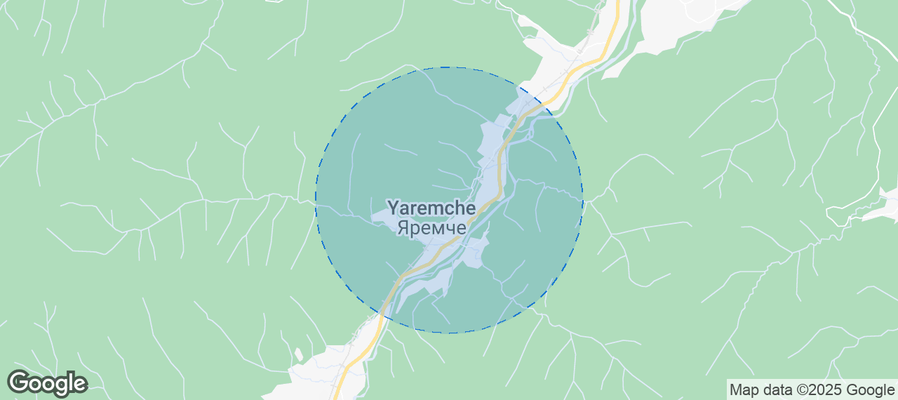 Map of Airbnb listings in Yaremche