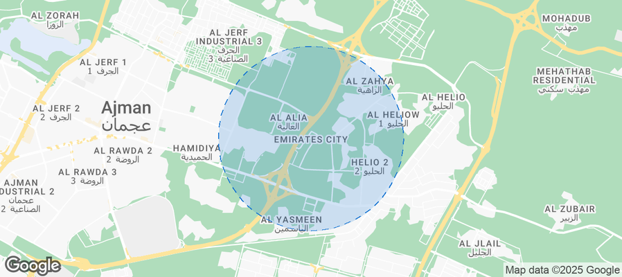 Map of Airbnb listings in Emirates City