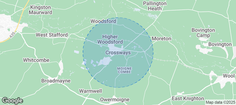 Map of Airbnb listings in Crossways