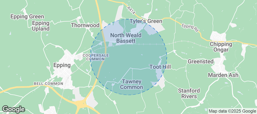 Map of Airbnb listings in Epping Forest