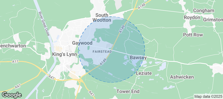 Map of Airbnb listings in King's Lynn and West Norfolk