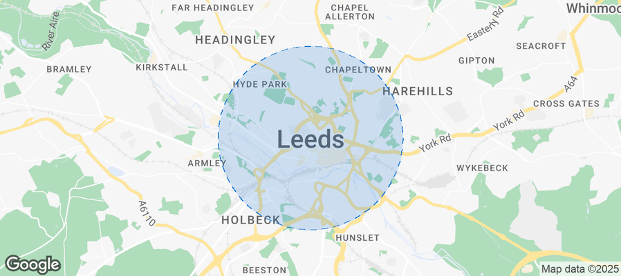Map of Airbnb listings in Leeds