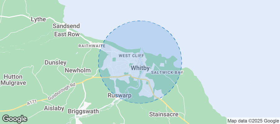 Map of Airbnb listings in Whitby
