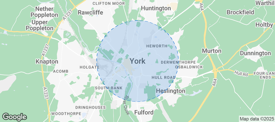 Map of Airbnb listings in York