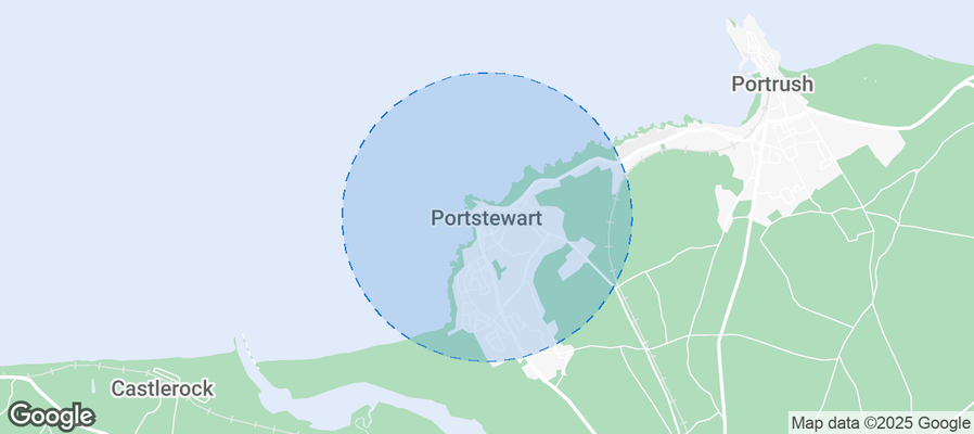 Map of Airbnb listings in Portstewart