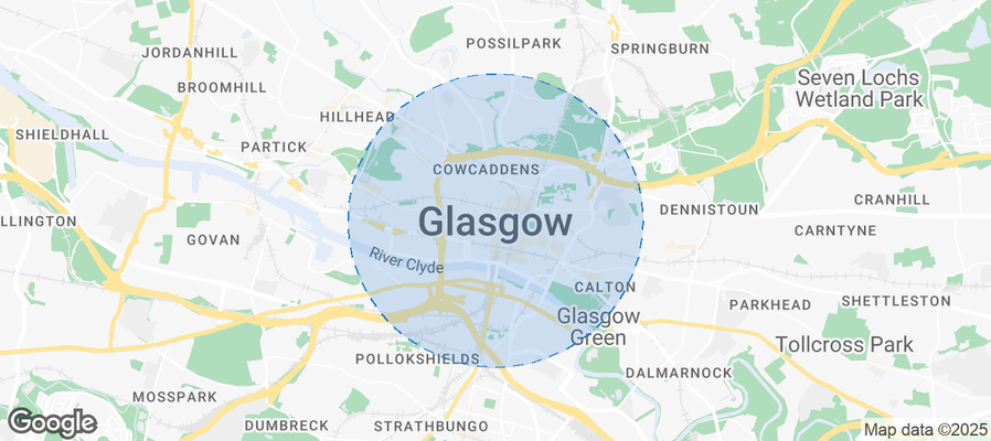 Map of Airbnb listings in Glasgow