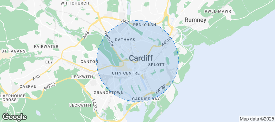 Map of Airbnb listings in Cardiff
