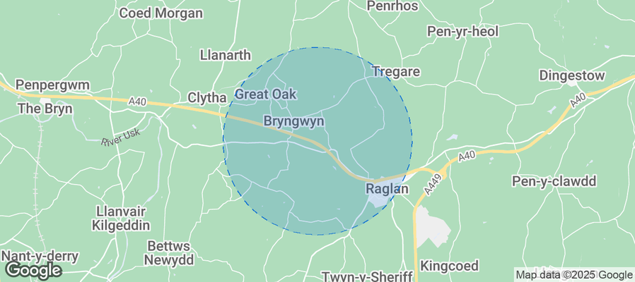 Map of Airbnb listings in Monmouthshire