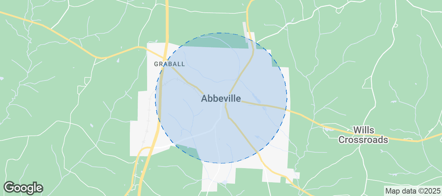 Map of Airbnb listings in Abbeville