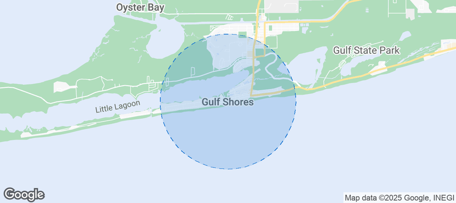 Map of Airbnb listings in Gulf Shores