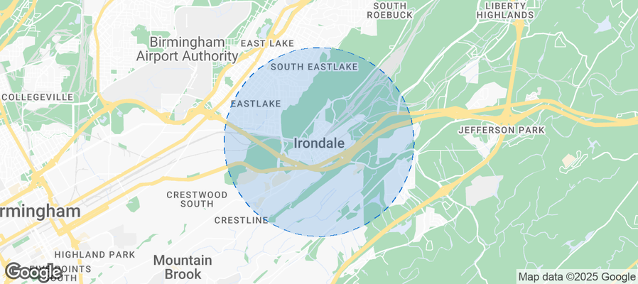 Map of Airbnb listings in Irondale