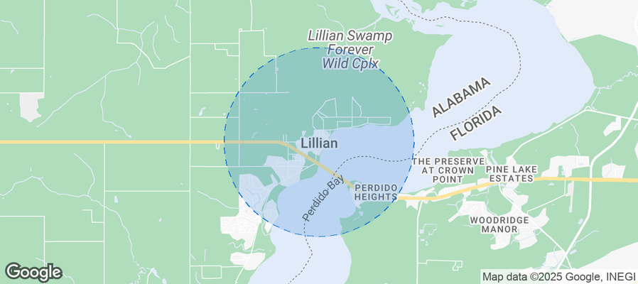 Map of Airbnb listings in Lillian