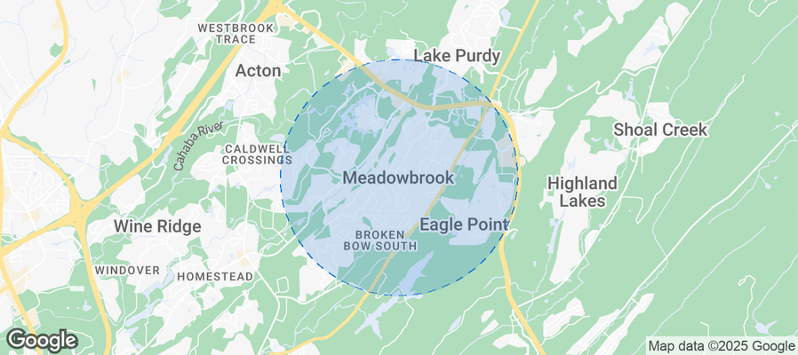 Map of Airbnb listings in Meadowbrook