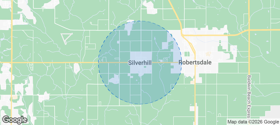 Map of Airbnb listings in Silverhill