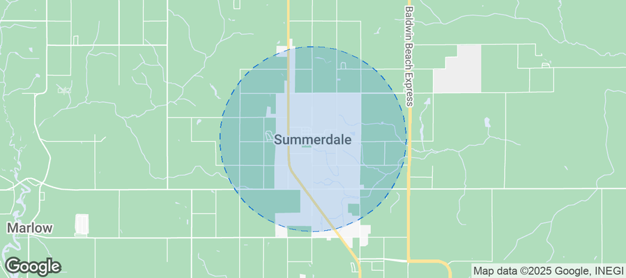 Map of Airbnb listings in Summerdale