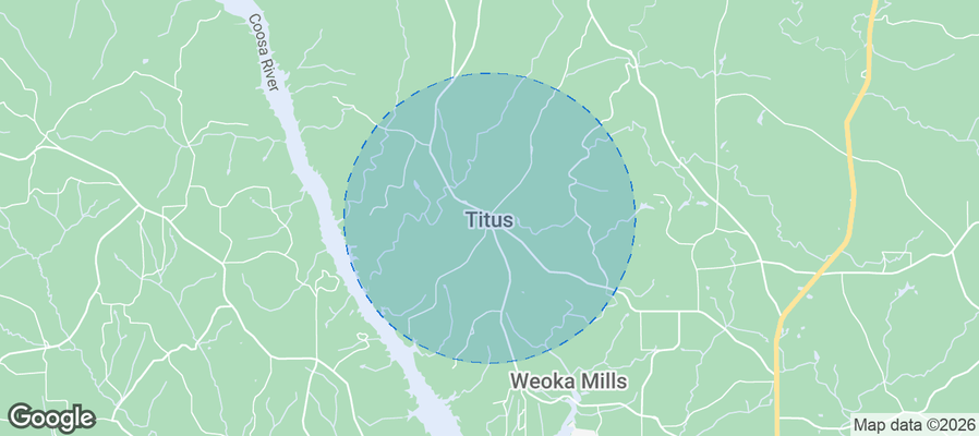 Map of Airbnb listings in Titus