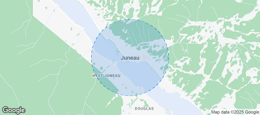 Map of Airbnb listings in Juneau