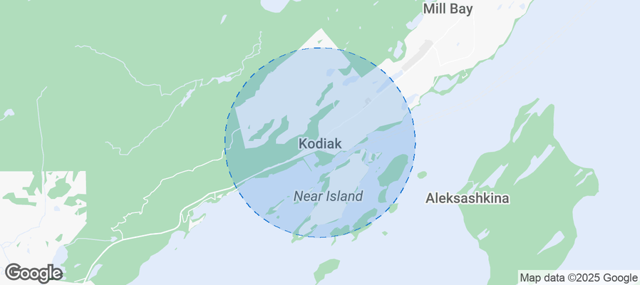 Map of Airbnb listings in Kodiak