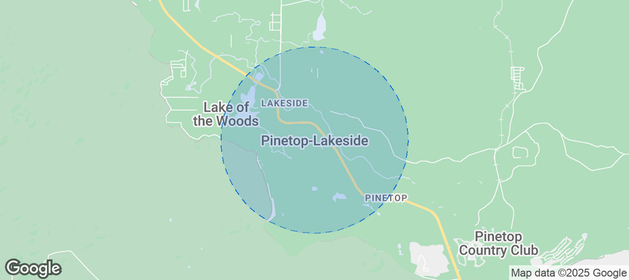 Map of Airbnb listings in Pinetop-Lakeside