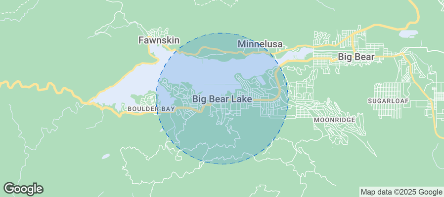 Map of Airbnb listings in Big Bear Lake