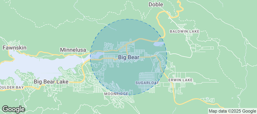 Map of Airbnb listings in Big Bear