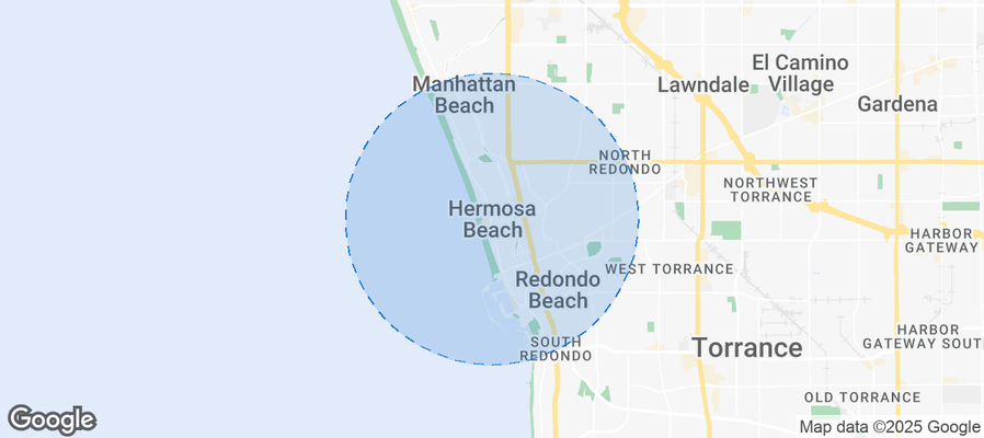 Map of Airbnb listings in Hermosa Beach