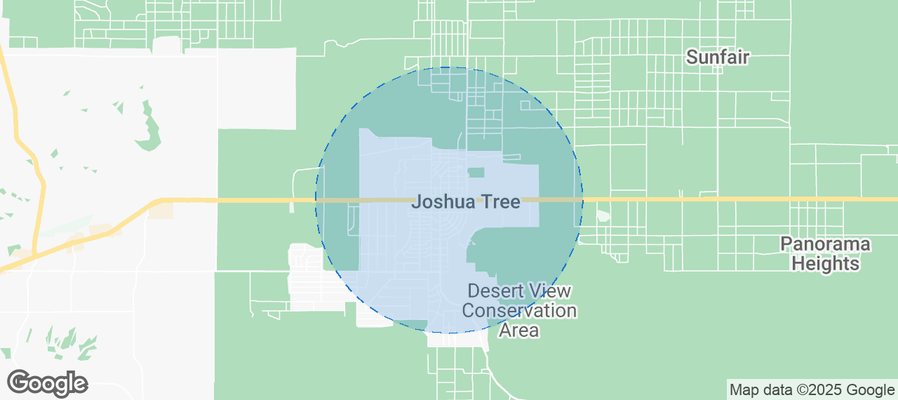 Map of Airbnb listings in Joshua Tree