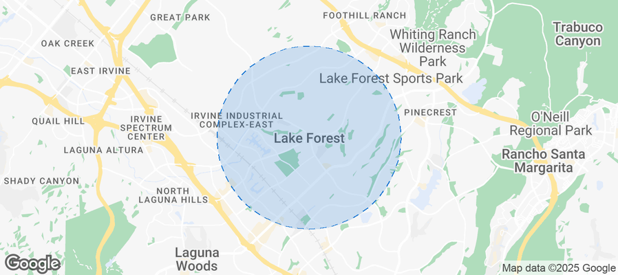 Map of Airbnb listings in Lake Forest