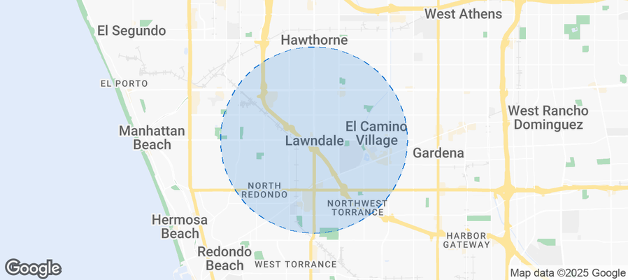 Map of Airbnb listings in Lawndale