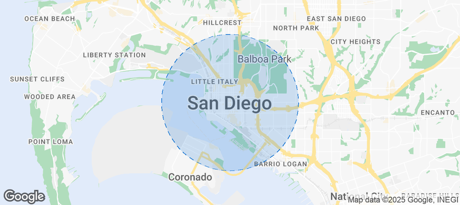 Map of Airbnb listings in San Diego