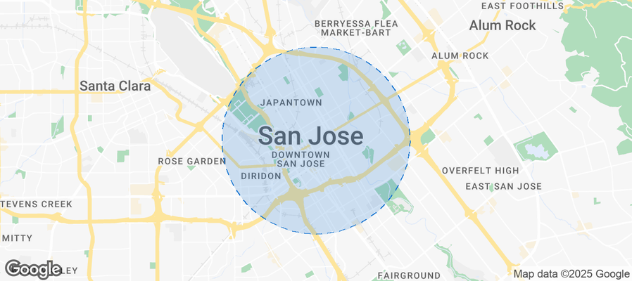 Map of Airbnb listings in San Jose