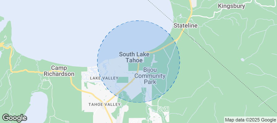 Map of Airbnb listings in South Lake Tahoe