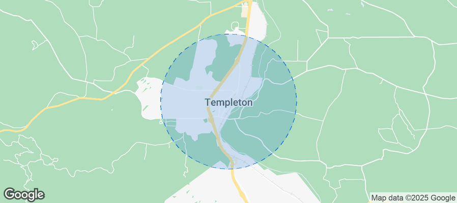 Map of Airbnb listings in Templeton