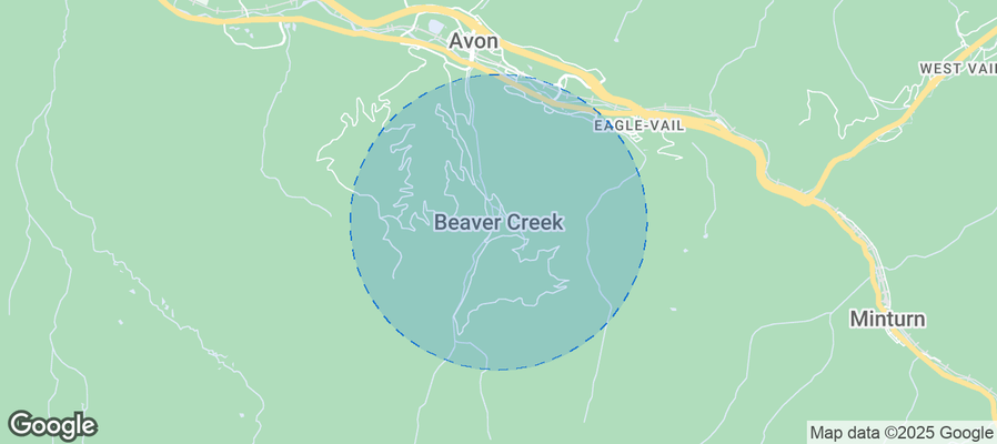 Map of Airbnb listings in Beaver Creek