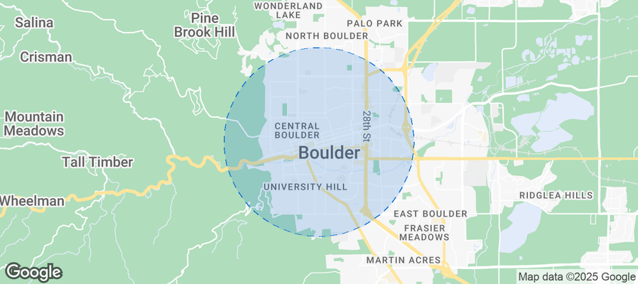 Map of Airbnb listings in Boulder