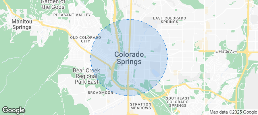 Map of Airbnb listings in Colorado Springs