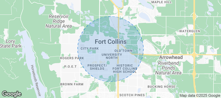 Map of Airbnb listings in Fort Collins