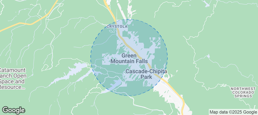 Map of Airbnb listings in Green Mountain Falls