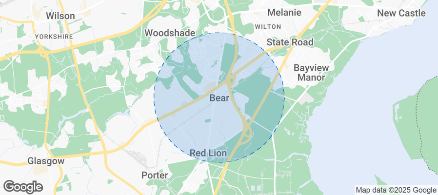 Map of Airbnb listings in Bear