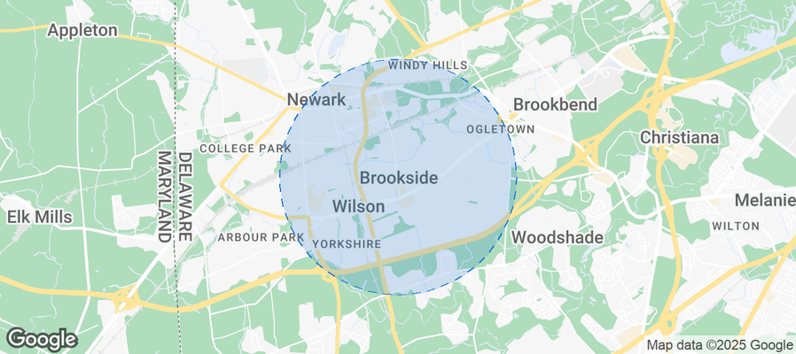 Map of Airbnb listings in Brookside