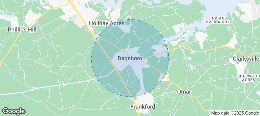 Map of Airbnb listings in Dagsboro
